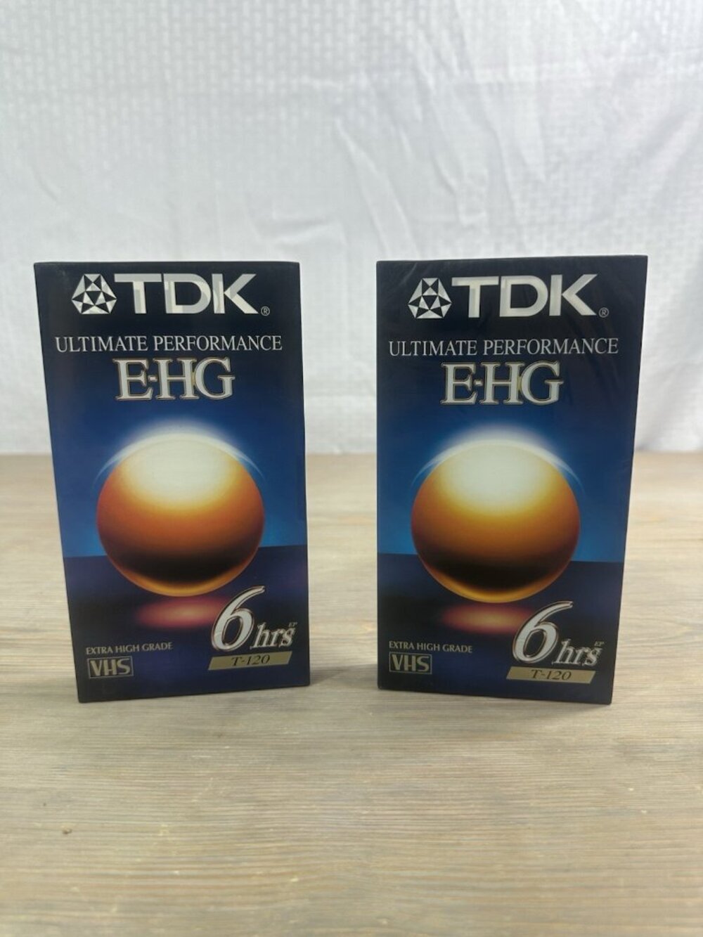 TDK E-HG 6hr Video Cassette Tapes Lot of 2 VHS Ultimate Performance Tapes SEALED